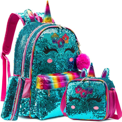Mädchen Rolling Rucksack mit Einhorn & Rädern – 6-8 Jahre