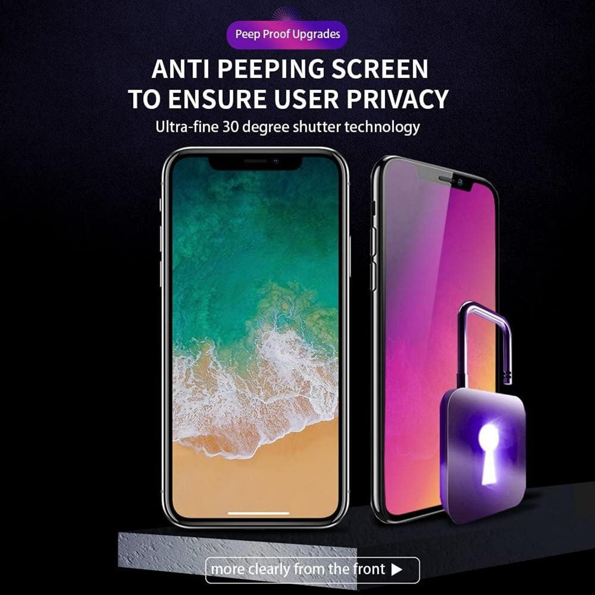 Erha Genius Sichtschutz Panzerglas iPhone 13 Pro Max 14 Plus 6,7 Zoll 1 Stück