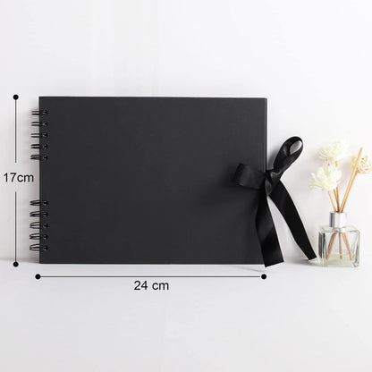 DIY Fotoalbum zum Selbstgestalten 24x17 cm Schwarz