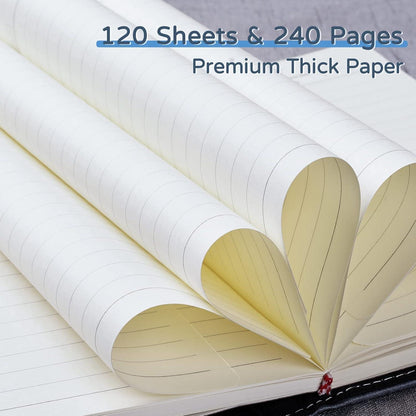 Tagebuch mit Schloss – A5 Journal mit Stift & Geschenkbox in Lederoptik