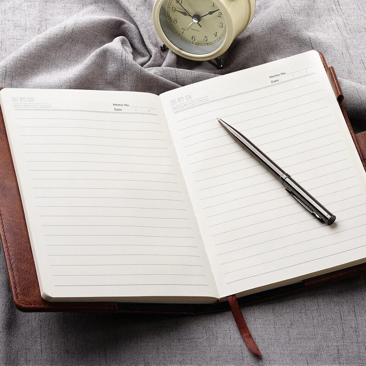 Tagebuch mit Schloss – A5 Journal mit Stift & Geschenkbox in Lederoptik