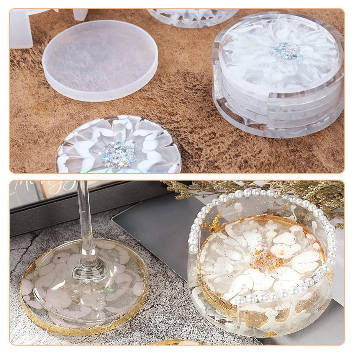 Silikonform Untersetzer für Epoxidharz & DIY Heimdekoration