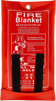 Feuerlöschdecke 1m x 1m Glasfaser Brandschutzdecke DIN EN 1869:2019