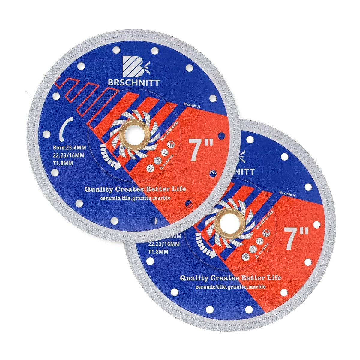 Diamant Trennscheibe 175mm Turbo Mesh für Fliesen & Stein