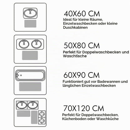 Rutschfester Badezimmerteppich dunkelblau 70x120 cm Mikrofaser