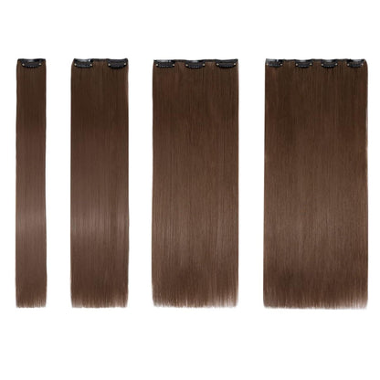 Clip-in Haarverlängerung Echthaar 60cm Goldbraun