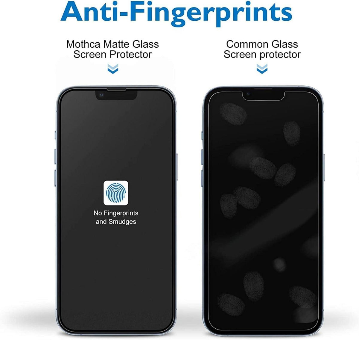 2er Pack Matt Panzerglas für iPhone 14/13/13 Pro 6,1 Zoll