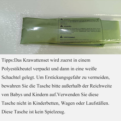 Krawatten Set Schwarz Gold Paisley Geschenke für Männer