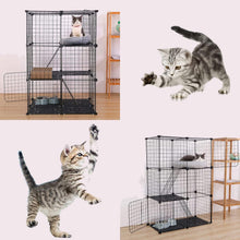 Großer Outdoor Katzenkäfig mit 3 Ebenen, 109 x 75 x 39