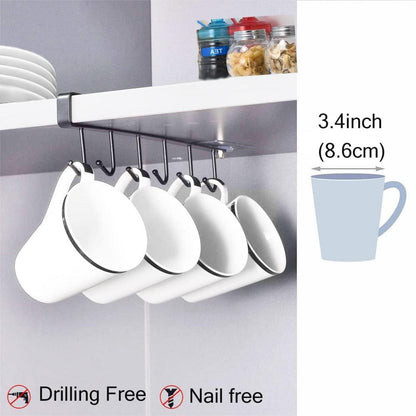 2St Tassenhalter für Küche und Schrank, Becher Haken ohne