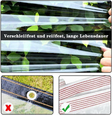 Wasserdichte Transparente PVC Plane mit Ösen 5x5m Dicke