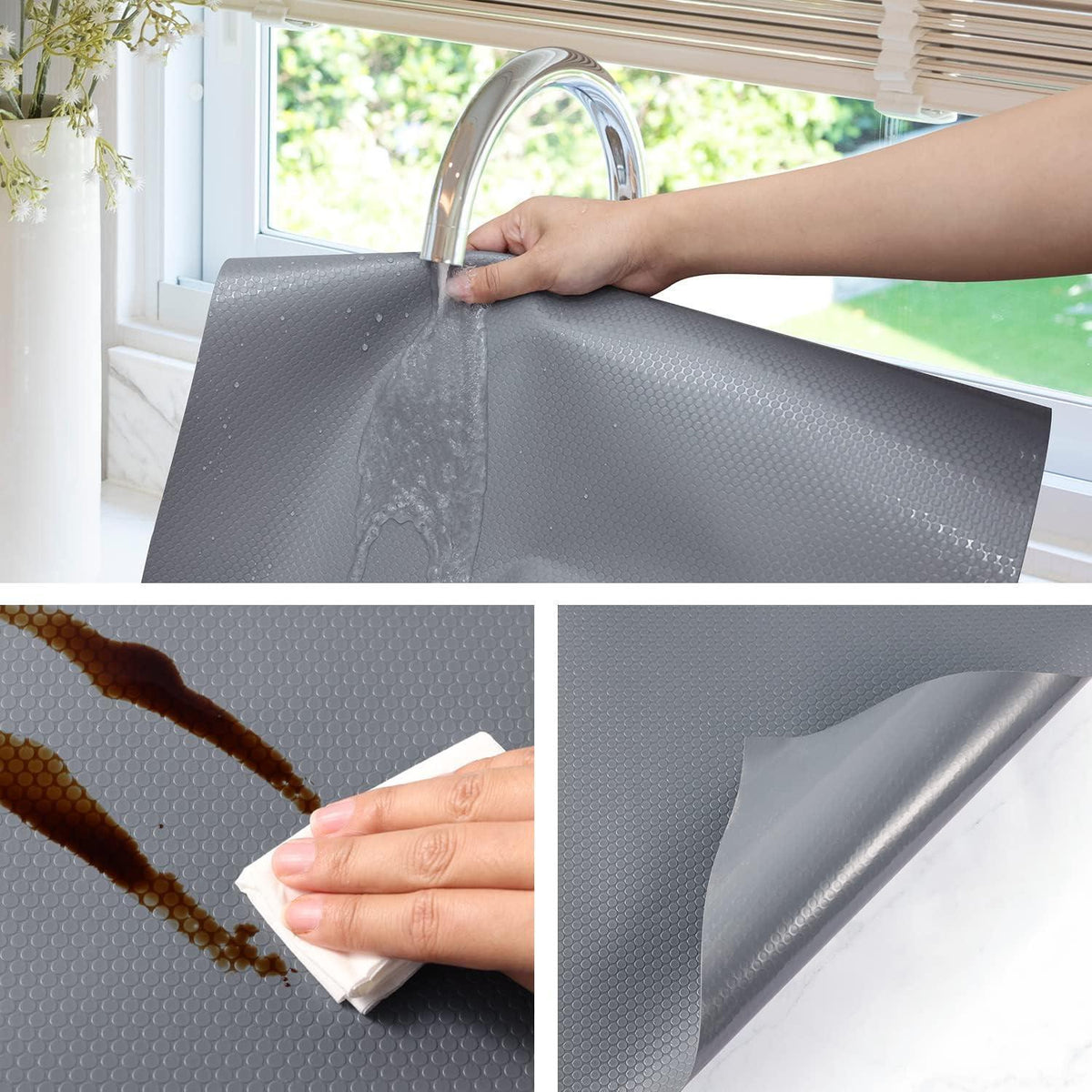 Schubladenmatte EVA Grau 44.5x200cm Rutschfest & Wasserdicht