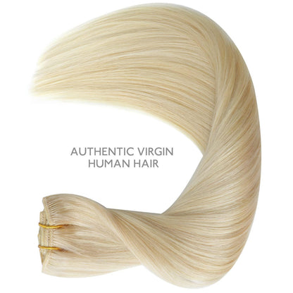 Echthaar Clip-in Extensions Bleichblond 45cm - 70g