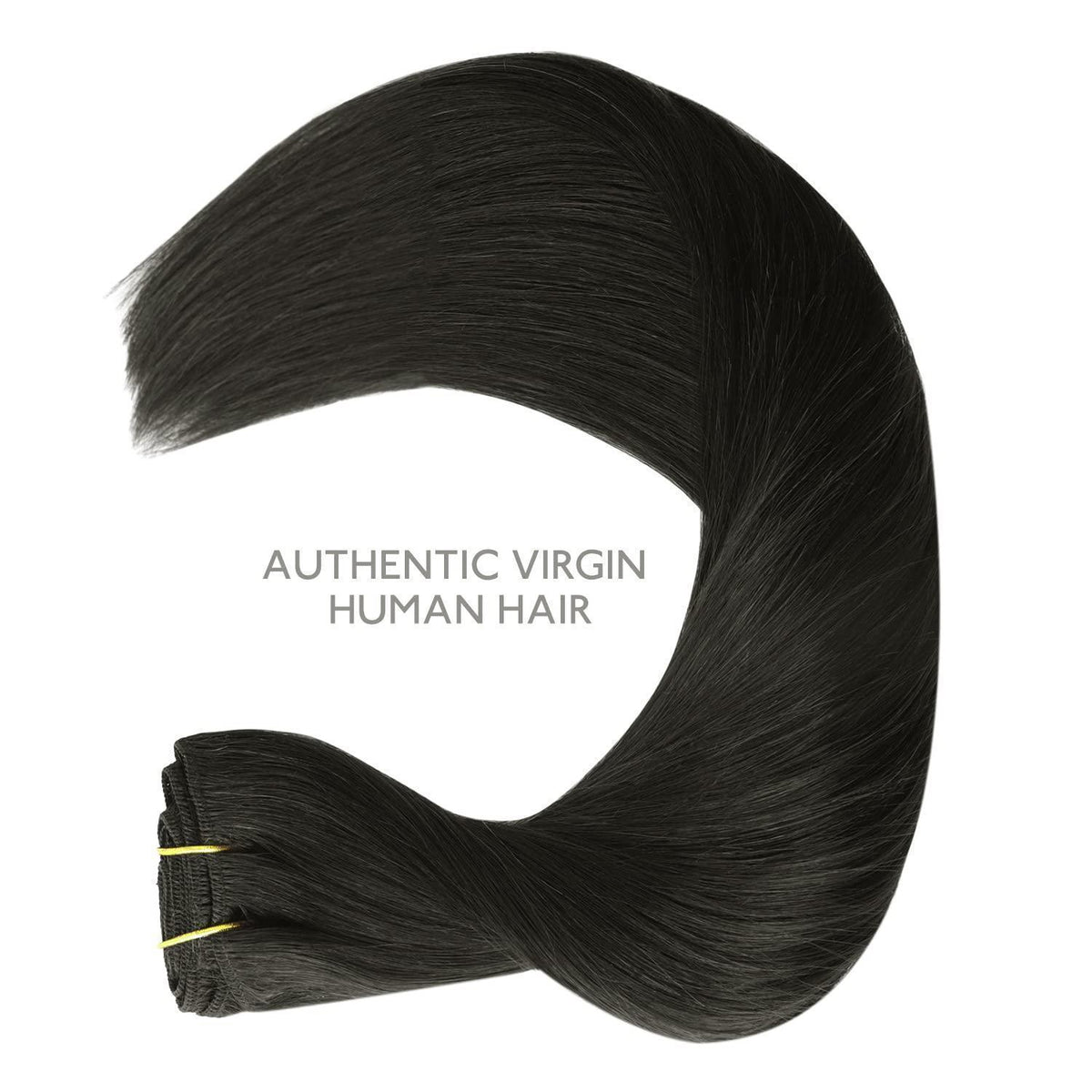 Echthaar Clip-in Extensions Schwarz 50cm - 70g