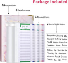 Luxus Marmor PU Leder Budget Binder mit 8 Reißverschluss