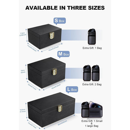 Keyless Go Schutzbox mit Faraday Taschen – Schwarz XL