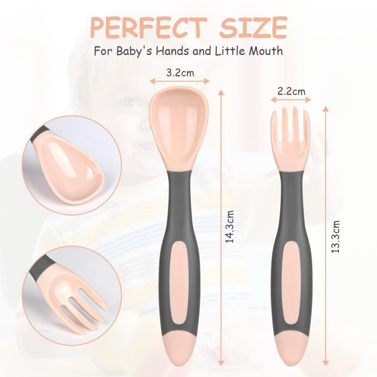 Baby Löffel & Gabel Set – BPA-Frei, Flexibel & Weich