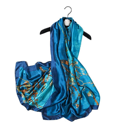 Seidenschal Damen Elegant mit Muster, Maschinenwaschbar