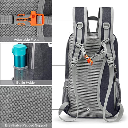 Mini Wanderrucksack 10L, wasserdicht, dunkelgrau