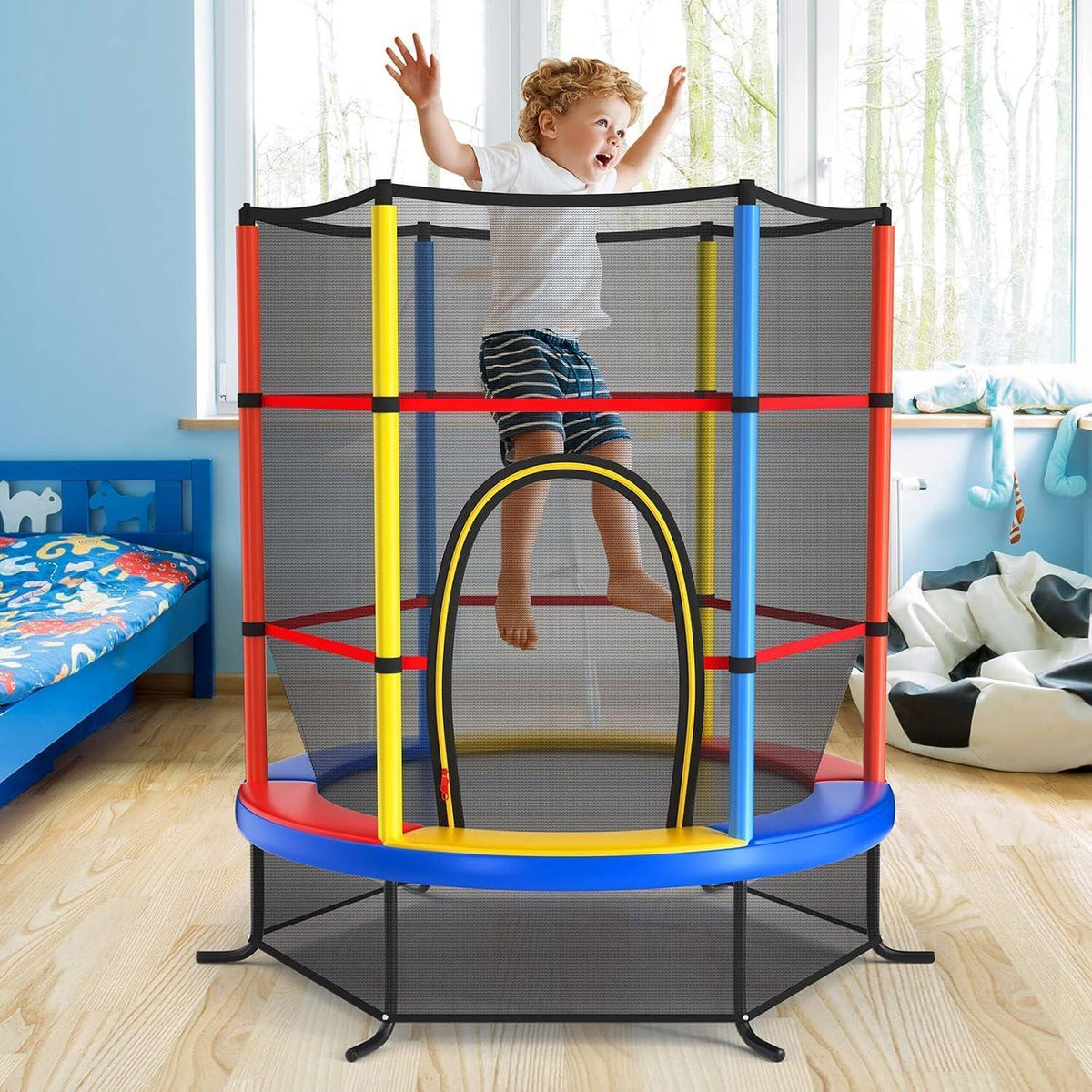 Gartentrampolin 165cm mit Netz & Randabdeckung – Kindertrampolin