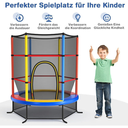Gartentrampolin 165cm mit Netz & Randabdeckung – Kindertrampolin