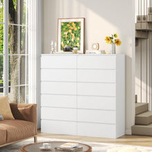 Weiße Kommode mit 6 Schubladen – 60x40x119cm