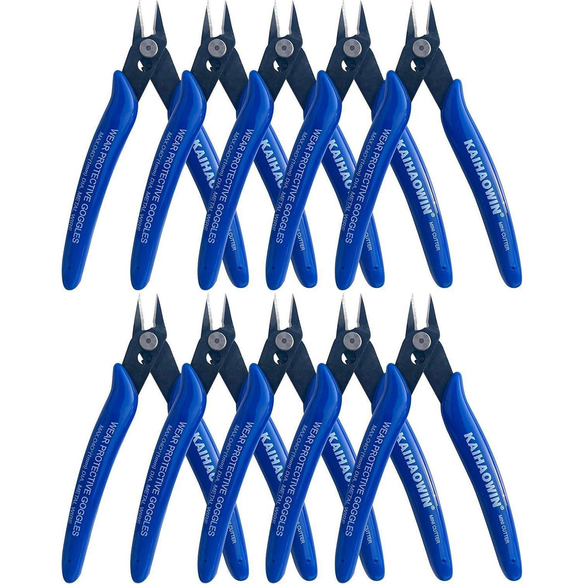 Seitenschneider 10er-Set Präzisions-Drahtschneider Blau