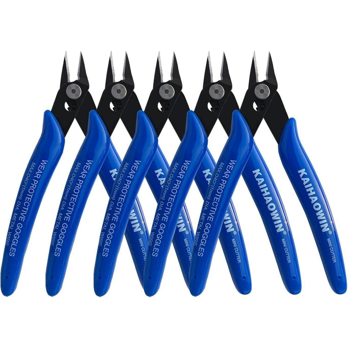 Mini-Seitenschneider 5er-Set, 127mm Präzisions-Drahtschneider, blau