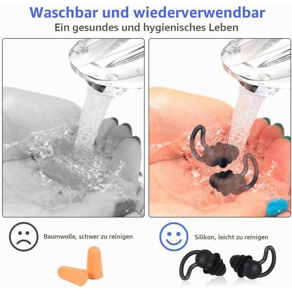 Weiche Ohrstöpsel zum Schlafen & Lärmschutz