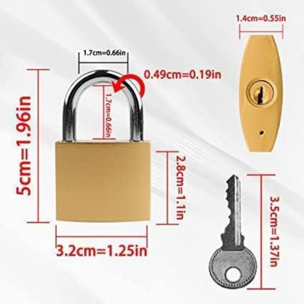 4x Gleichschließende Vorhängeschlösser 32mm mit Schlüssel
