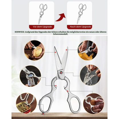 7-teiliges Küchenmesser-Set Edelstahl | Profi Kochmesser Block Set