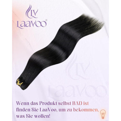 Echthaar Tressen 50cm – Weft Haarverlängerung 100g