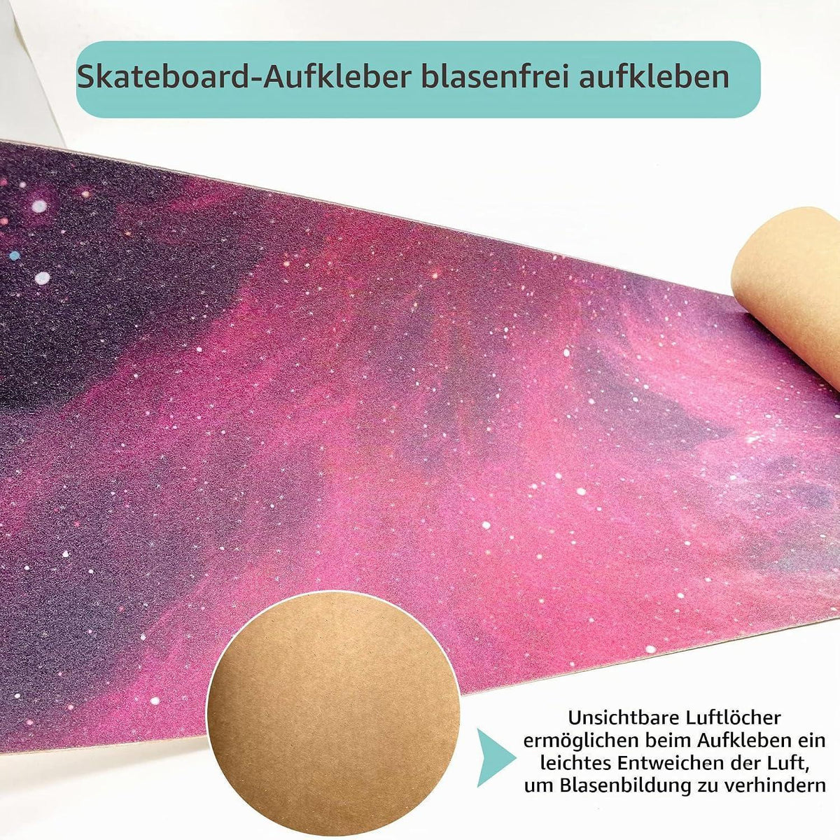 Skateboard Griptape Wasserdicht & Rutschfest 84 x 23 cm