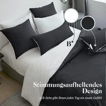 SOULFUL Bettwäsche Set 135x200 Anthrazit aus 100% Baumwolle
