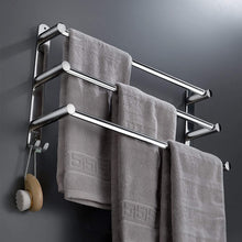 Ausziehbarer Handtuchhalter Edelstahl 43-78cm Silber 3-Schicht