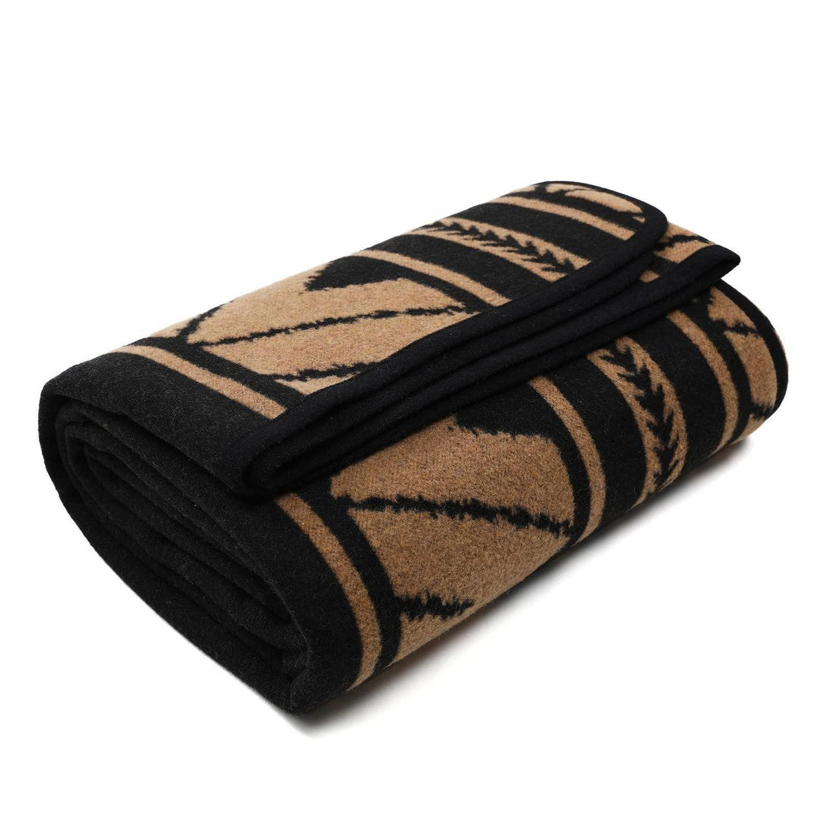 Merinowolle Campingdecke – Warm, Weich & Waschbar – 160x200 cm Khaki