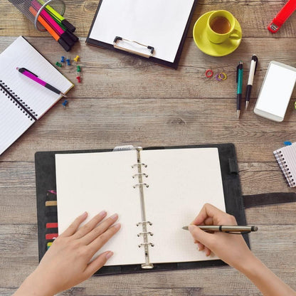 Ringbuch A5 – Notizbuch & Organizer mit Punktrasterpapier in Lederoptik
