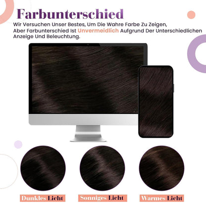 Clip-in Echthaar Extensions Braun 40cm – Remy Haarverlängerung