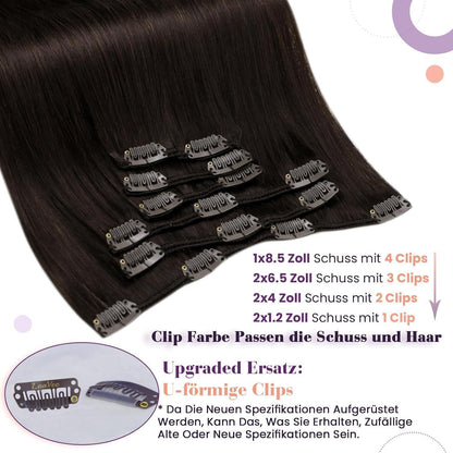 Echthaar Haarverlängerung Gerade 55cm – 12#2