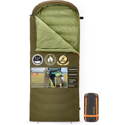 Daunenschlafsack XXL Winter – 3in1 Deckenschlafsack & Komfort