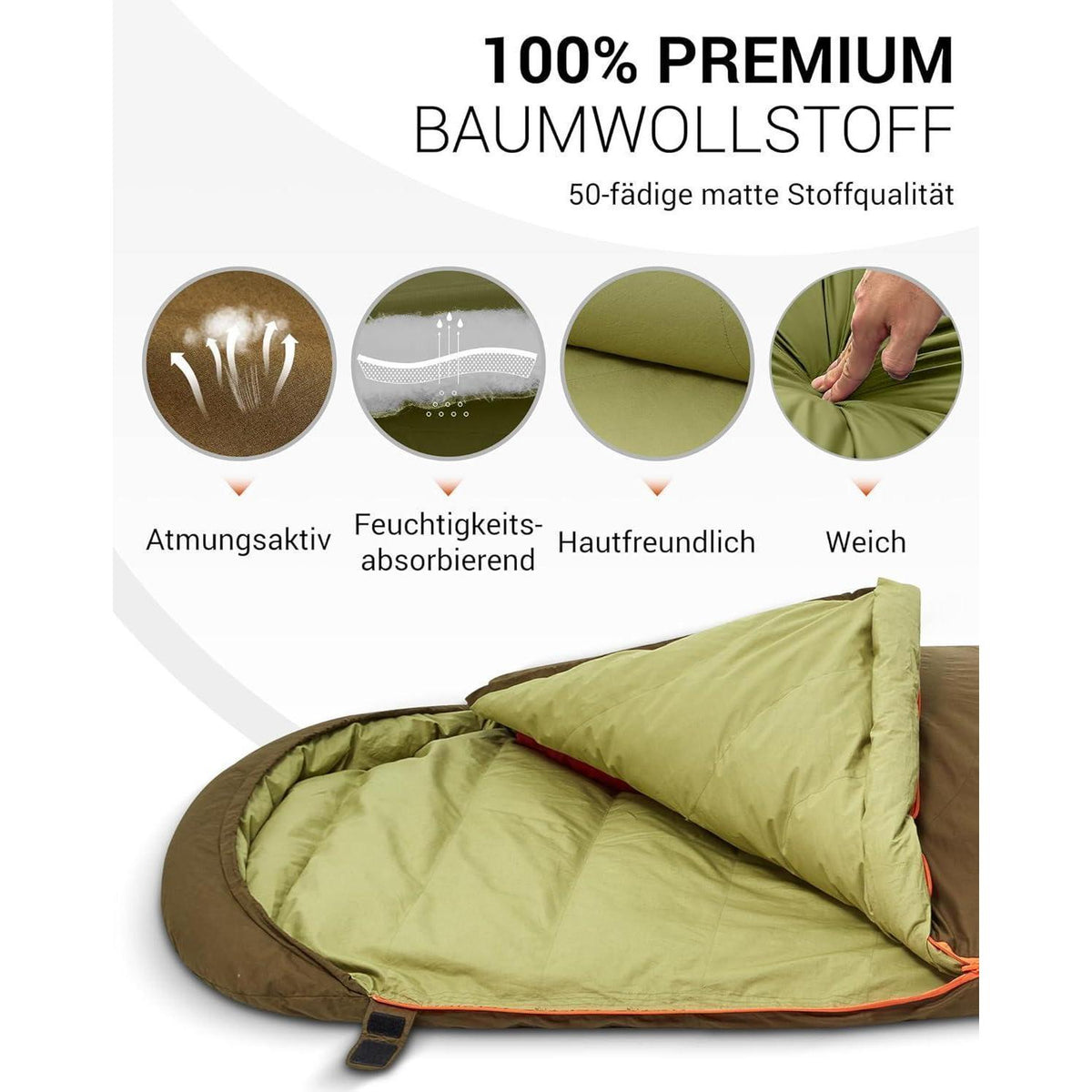 Daunenschlafsack XXL Winter – 3in1 Deckenschlafsack & Komfort
