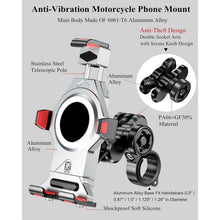 Motorrad Handyhalterung Verstellbar mit Vibrationsdämpfer