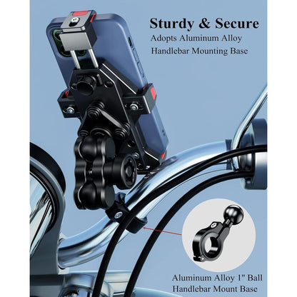 Motorrad Handyhalterung mit Vibrationsdämpfer & Diebstahlschutz