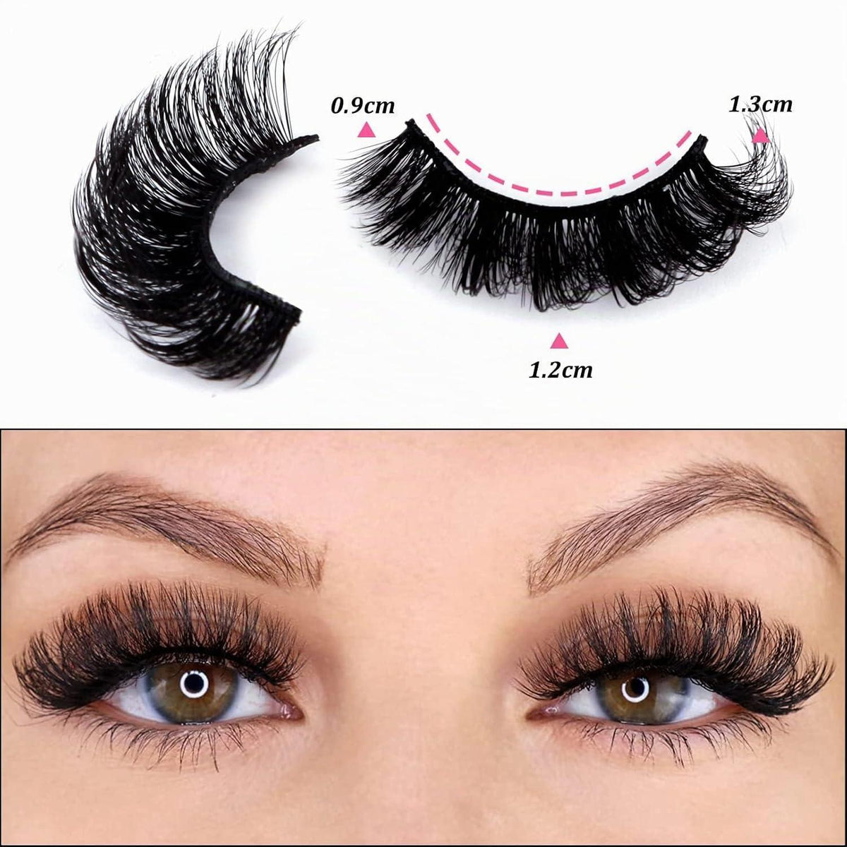 7D Künstliche Wimpern Set – 10 Paar Russian Volume Lashes