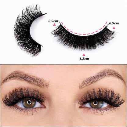 7D Künstliche Wimpern Set – 10 Paar Russian Volume Lashes