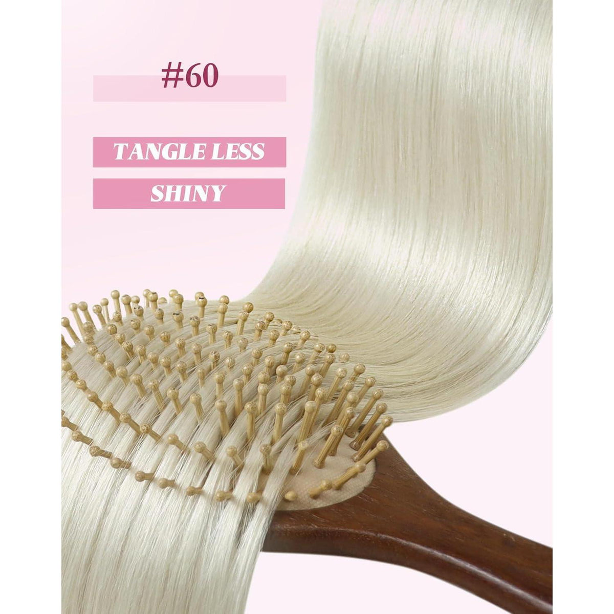 Echthaar Microring Extensions Platinblond 35cm