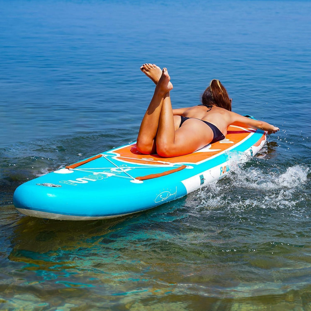 Aufblasbares SUP Board 320cm Delfin-Blau mit Kajak-Funktion