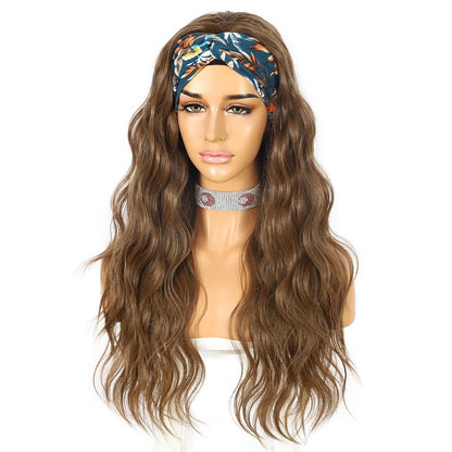 Synthetische Body Wave Stirnband Perücke Goldbraun 26 Zoll