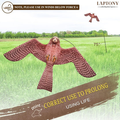Vogelschreck Flugdrachen 6m Rot für Garten & Bauernhof