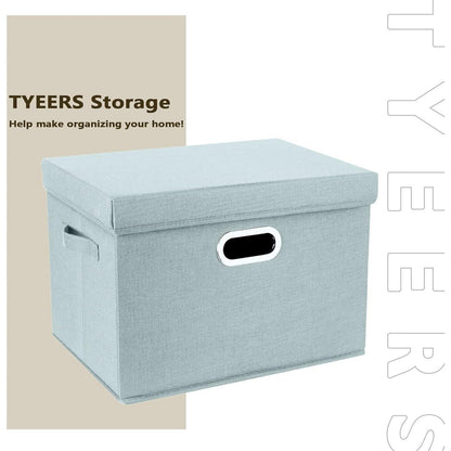 Aufbewahrungsbox mit Deckel, faltbar, waschbar, 5er-Set, Aqua Spring